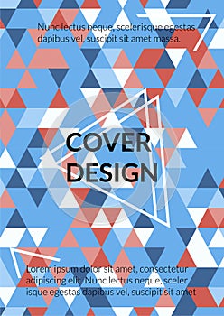 Triangle Cover Design. Template for Business Broshure,Cover Book, Flyer, Card.