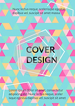 Triangle Cover Design. Template for Business Broshure,Cover Book, Flyer, Card.