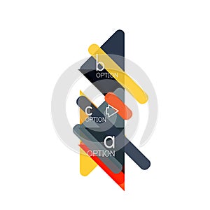 Triangle data visualization design, option infographic layout