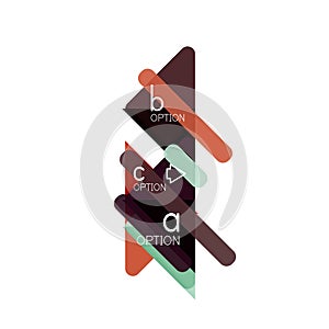 Triangle data visualization design, option infographic layout