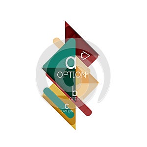 Triangle data visualization design, option infographic layout