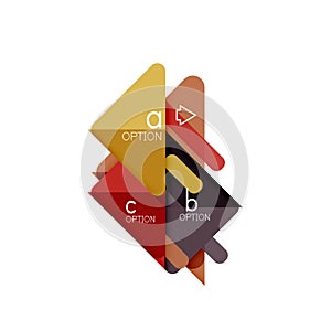 Triangle data visualization design, option infographic layout