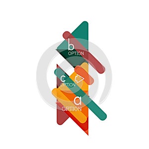 Triangle data visualization design, option infographic layout