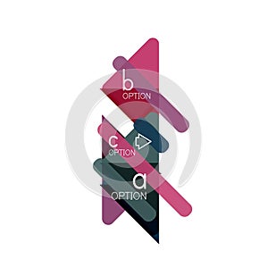 Triangle data visualization design, option infographic layout