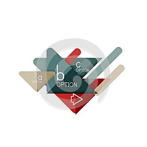 Triangle data visualization design, option infographic layout