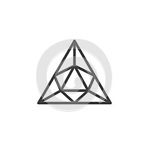 Triangle diamond line icon
