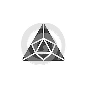 Triangle diamond vector icon