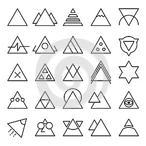 Triangle experimental icons