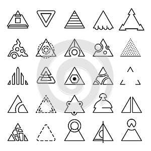 Triangle experimental icons