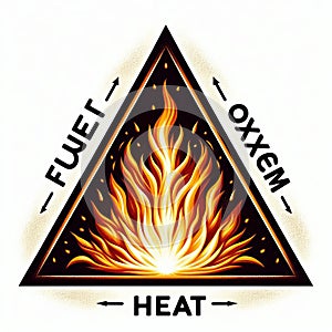 Triangle of Fire The three elements necessary for fire to occu