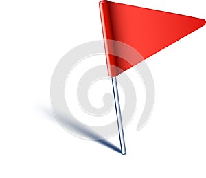 Triangle flag pin.