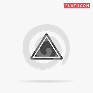 Triangle flat vector icon