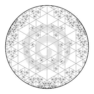 Triangle Fractal Vector Op Art