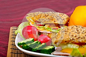 Triangle fresh sandwich