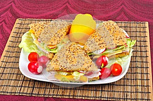 Triangle fresh sandwiches