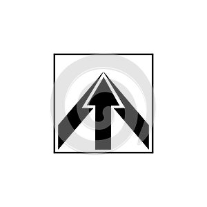 Triangle geometric arrow logo vector