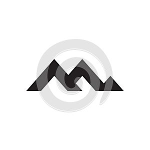 Triangle geometric line mountain range symbol vector