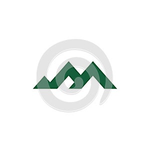 Triangle geometric line mountain range symbol vector