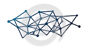 Triangle Geometric Network Abstract Design, vector design Generative AI