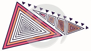 Triangle geometric pattern, abstract background, modern design element vector design Generative AI