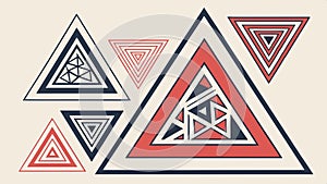 Triangle geometric pattern, abstract design, modern art element vector design Generative AI