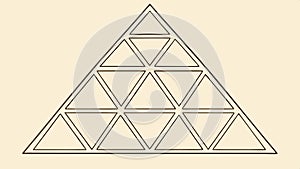 Triangle geometric puzzle, shape pattern design vector design Generative AI