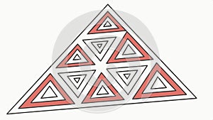 Triangle geometric tile, decorative pattern vector design art Generative AI