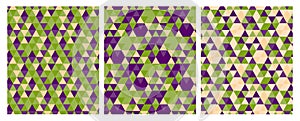 Triangle geometry color seamless pattern.