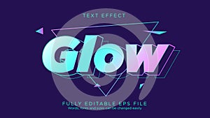 Triangle Glow Text Effect Font Type
