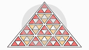 Triangle grid pattern, abstract geometric arrangement design vector design Generative AI
