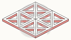 Triangle grid pattern, geometric texture design vector design Generative AI