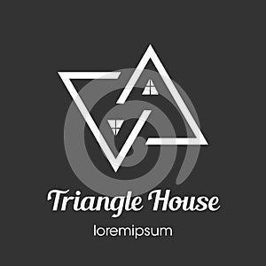 Triangle House logo or symbol template design