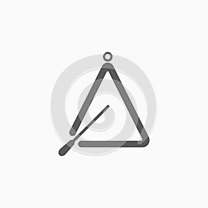 Triangle instrument icon, music, percussion