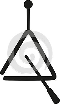 Triangle instrument music