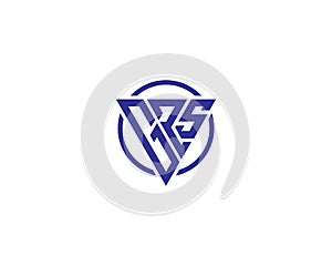 Triangle Letter GRS Logo Design