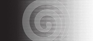 Triangle linear halftone pattern background. Abstract geometric backdrop with trendy mosaic effect. Dynamic fade.