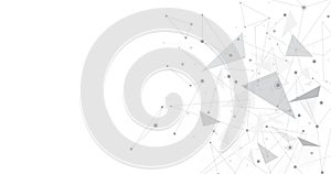 Triangle lines on a white background