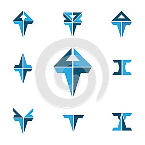 Triangle logo creatived design for brand marketing photo