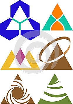 Triangle logo set