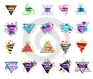 Triangle logo vector geometry logotype