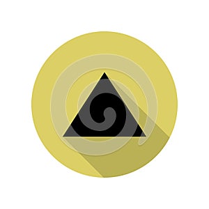 triangle long shadow icon. Simple glyph, flat vector of web icons for ui and ux, website or mobile application