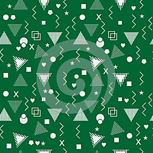 Triangle memphis geometric seamless pattern vector illustration abstract shapes