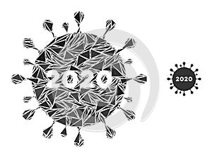 Triangle Mosaic 2020 Coronavirus Icon photo