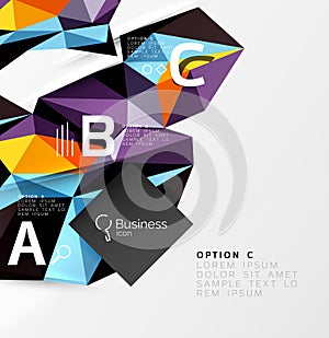 Triangle mosaic vector abstract template