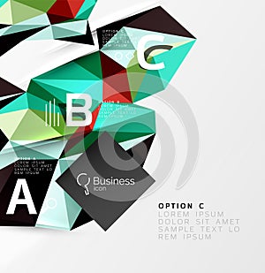 Triangle mosaic vector abstract template