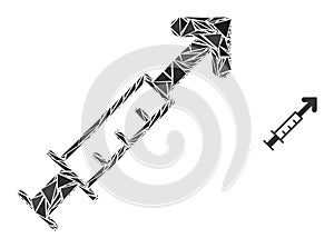 Triangle Mosaic Vector Vaccine Icon