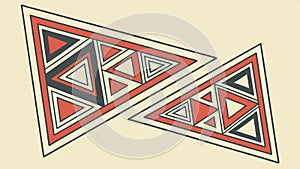 Triangle pattern, abstract design, and colorful geometric background element vector design Generative AI