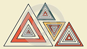 Triangle pattern design, abstract background, and geometric textile print element vector design Generative AI