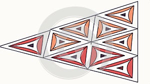 Triangle pattern frame, geometric border design vector design Generative AI