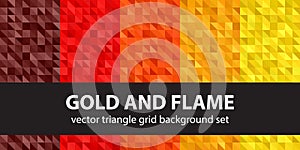 Triangle pattern set Gold and Flame